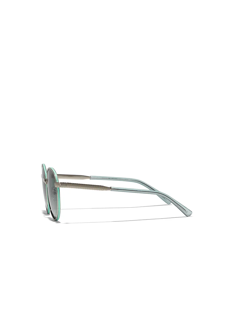 Blackout Vernis,Women Sunglasses, Round Sunglasses, UV Protection: UV400 (Silver,Grey)