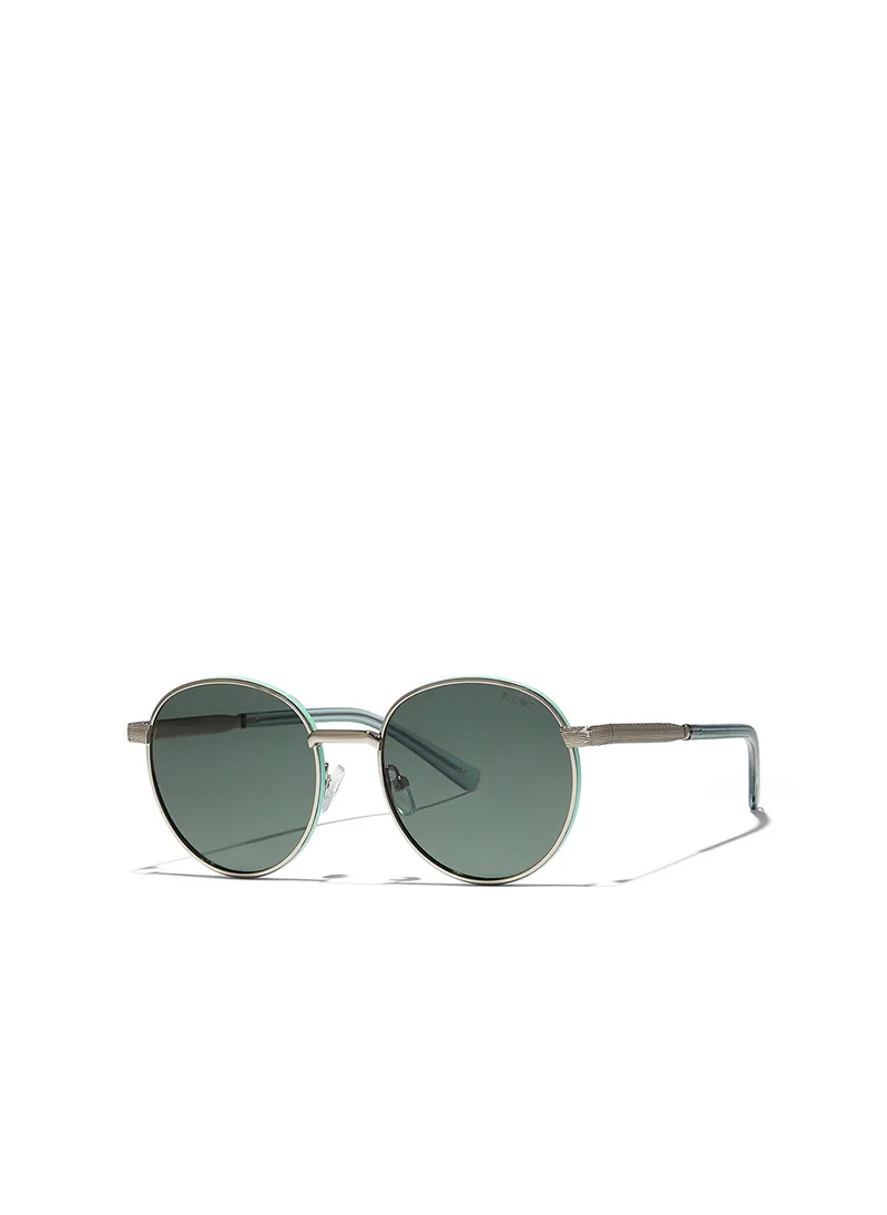 Blackout Vernis,Women Sunglasses, Round Sunglasses, UV Protection: UV400 (Silver,Grey)