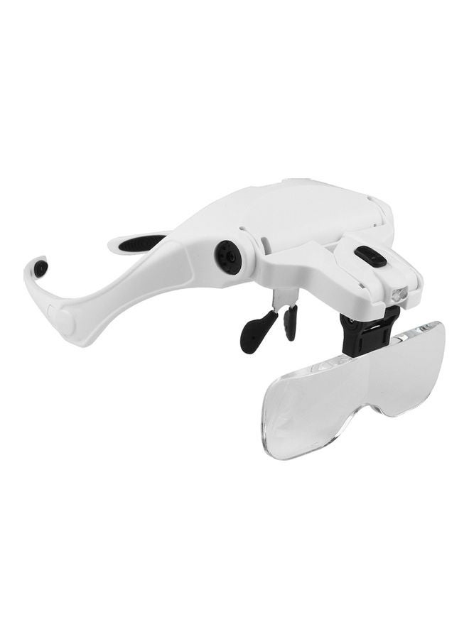 Loquat Head-Mounted Magnifying Glass With Led Light Black/White - Image 4