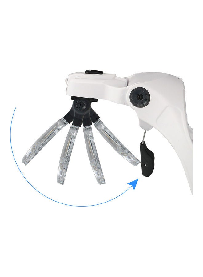 Loquat Head-Mounted Magnifying Glass With Led Light Black/White - Image 5