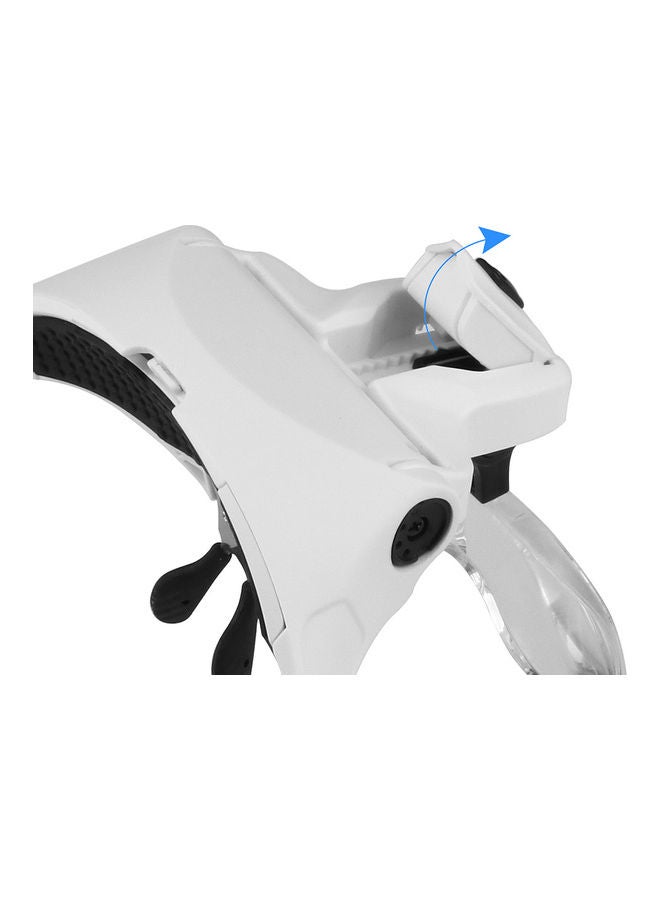 Loquat Head-Mounted Magnifying Glass With Led Light Black/White - Image 3