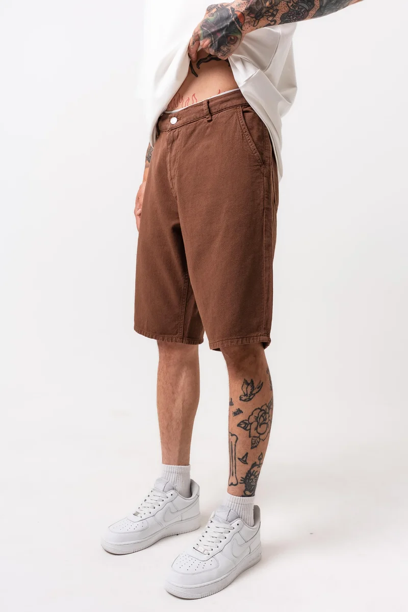 RESPIRE Men's Garment Dyed Shorts Brown