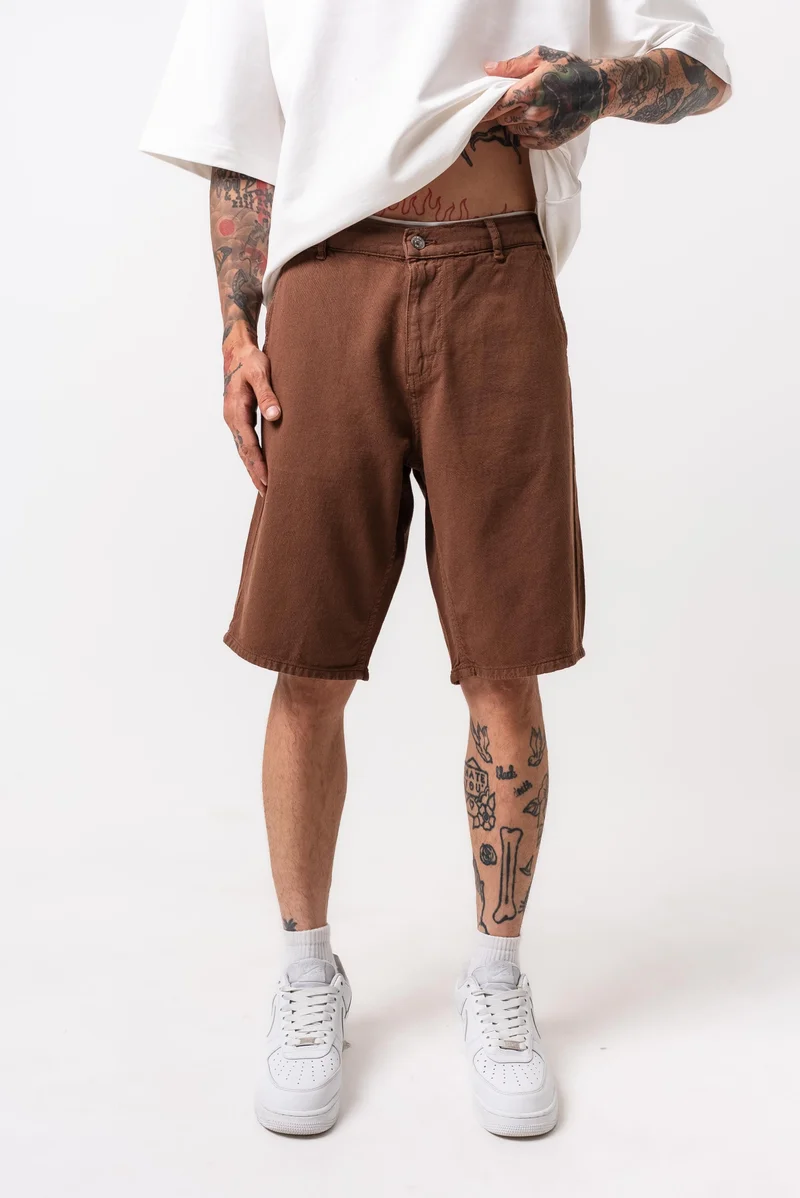 RESPIRE Men's Garment Dyed Shorts Brown