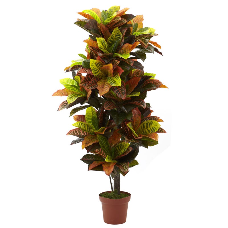 Nearly Natural Nearly Natural 56in Croton Plant Real Touch 