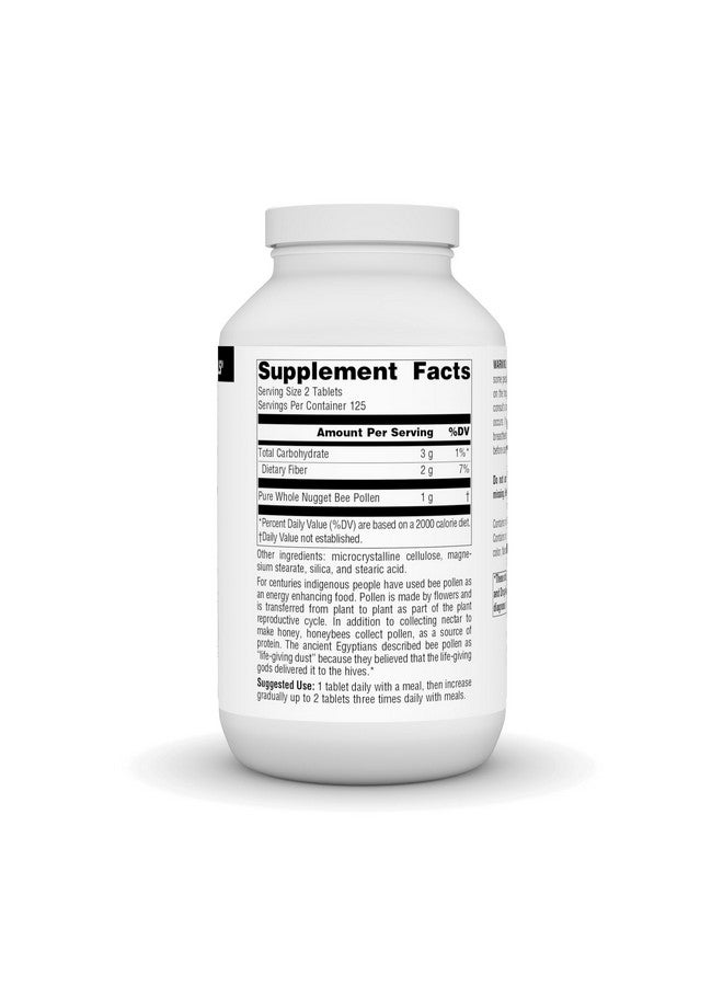 Source Naturals Bee Pollen 500 mg Dietary Supplement - 250 Tablets - Image 2