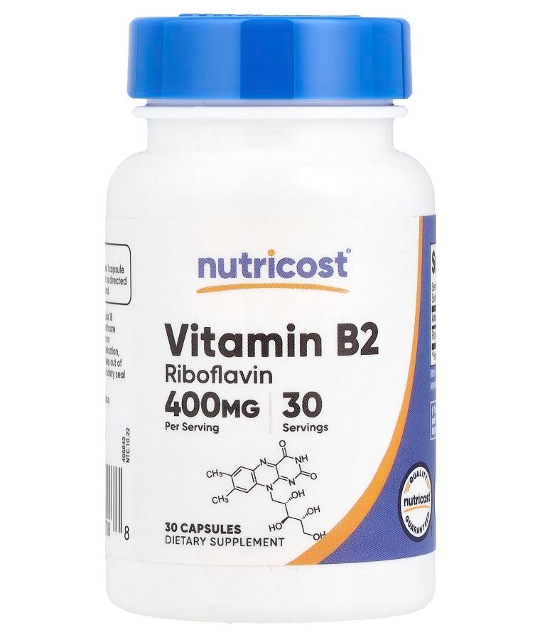 Vitamin B2 400 mg 30 Capsules