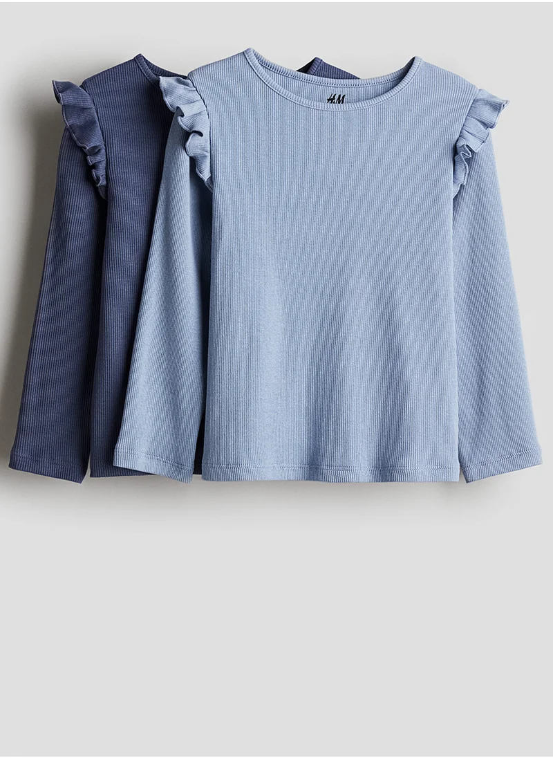 H&M 2-Pack Ribbed Cotton Tops