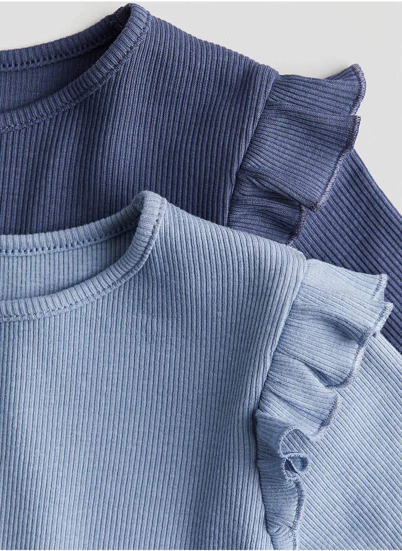 H&M 2-Pack Ribbed Cotton Tops