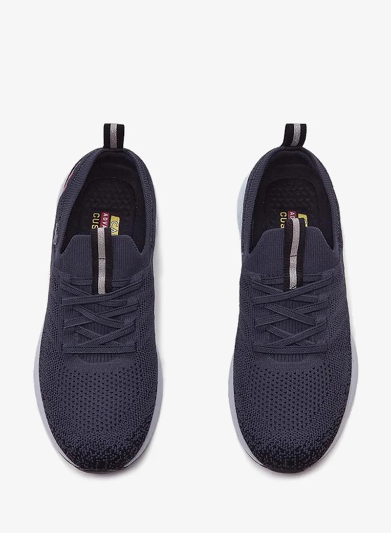 CAMPUS D.Gry/Blk Women’s Grey Comfort Sneakers – Stylish Knit Pattern Shoes with Pop of Pink Accent for Women | Best Price UAE