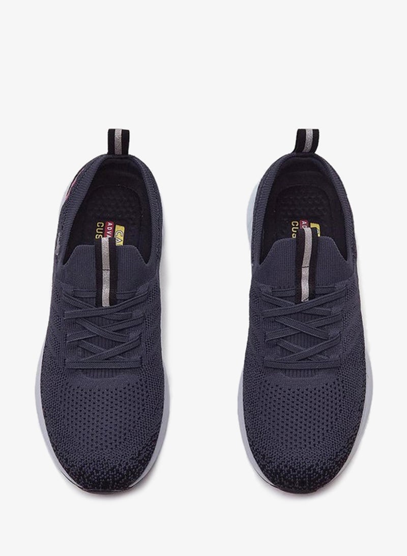 CAMPUS Women’s Grey Comfort Sneakers – Stylish Knit Pattern Shoes with Pop of Pink Accent - Image 4