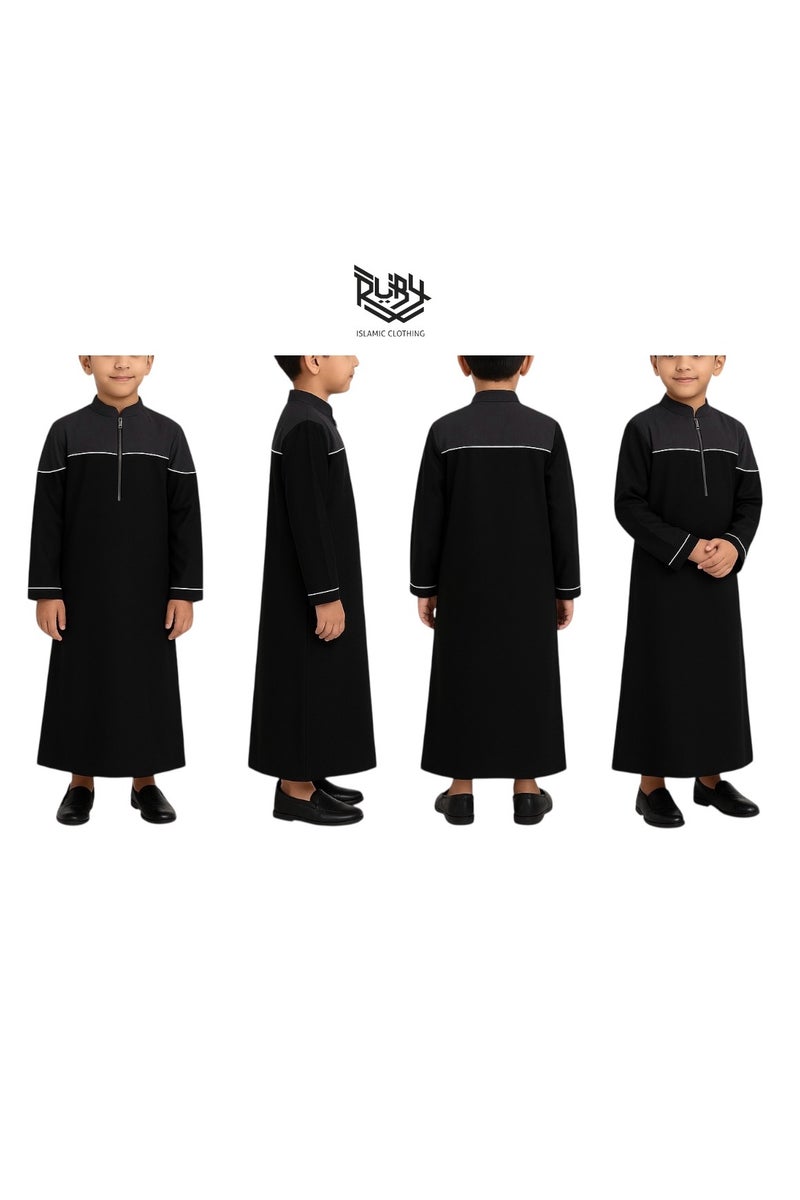 روبي للملابس الإسلامية ثوب مصمم للأطفال l كندورة l جبة l - أنيق ومريح فاخر - Image 2