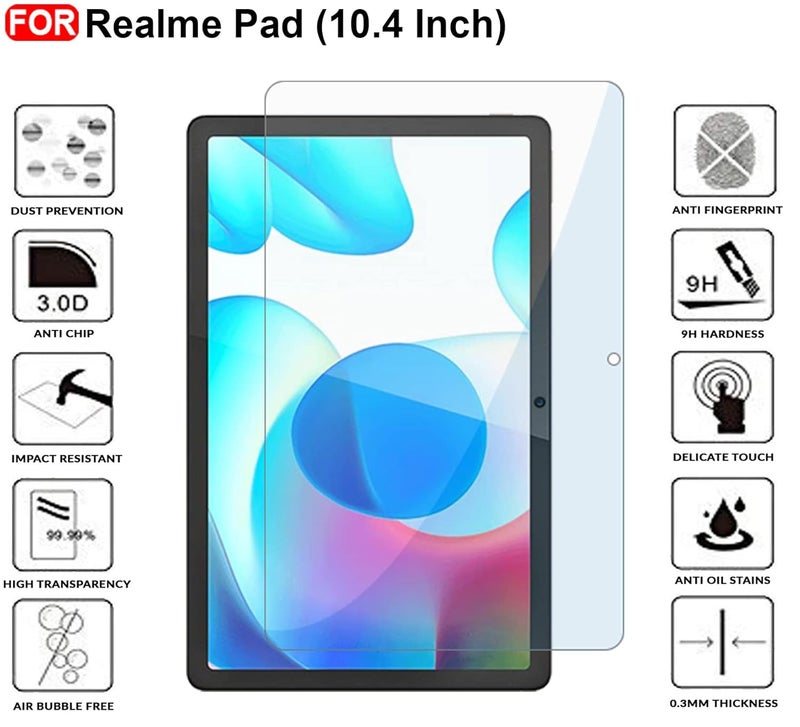 Cedo Realme Pad 10.4 Inch Tempered Glass | Screen Protector Tempered Glass for Realme Pad 10.4 Inch Transparent - Image 3