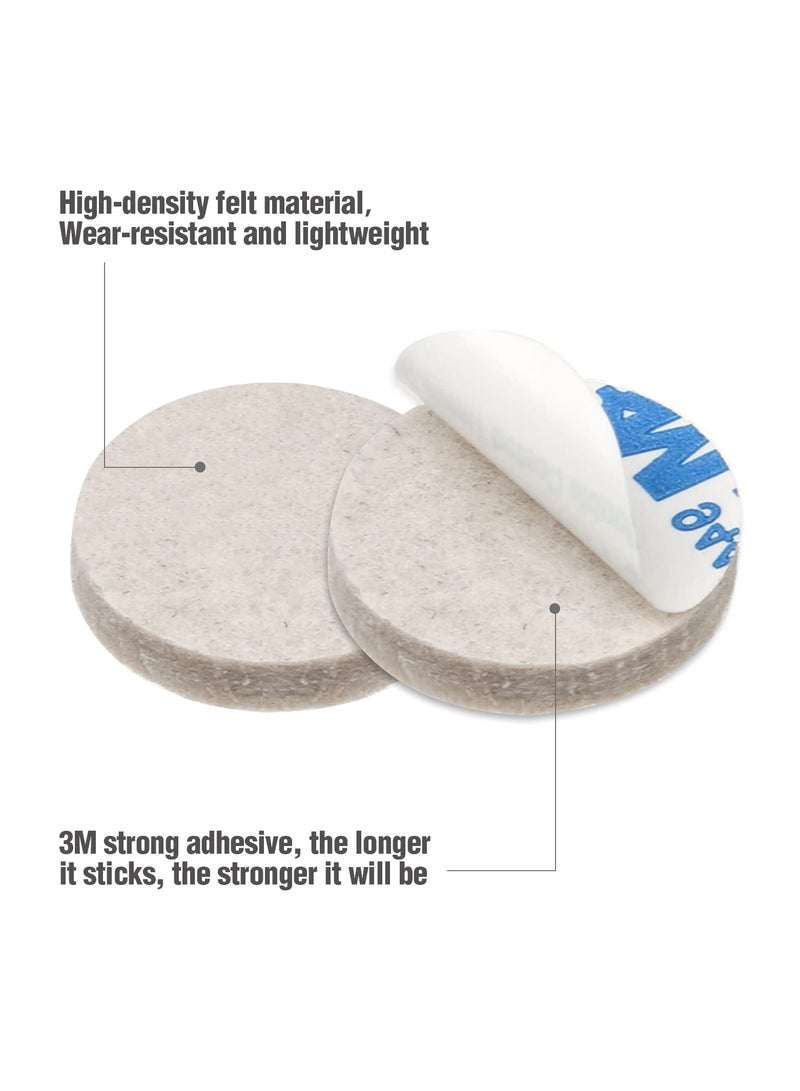 sokany 90PCS Furniture Pads Floor Protectors, Self Adhesive Felt Chair Leg Protectors 25mm,5mm Thick Anti Scratch Felt Pads Furniture Feet Pads for Chair, Table, Wardrobe, Sofa (Grey) - Image 3