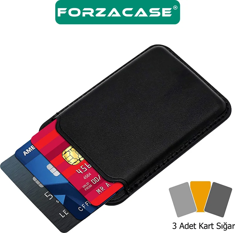 فورزاكاس Magnetic Leather Wallet Card Holder with Magsafe Compatible with iPhone All Models - FC098
