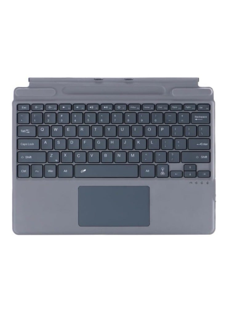 Arabic and English keyboard for Microsoft Surface Pro 11/X/10/9/8, 7-color keycap letter backlit Bluetooth wireless detachable keyboard with magnetic pen slot