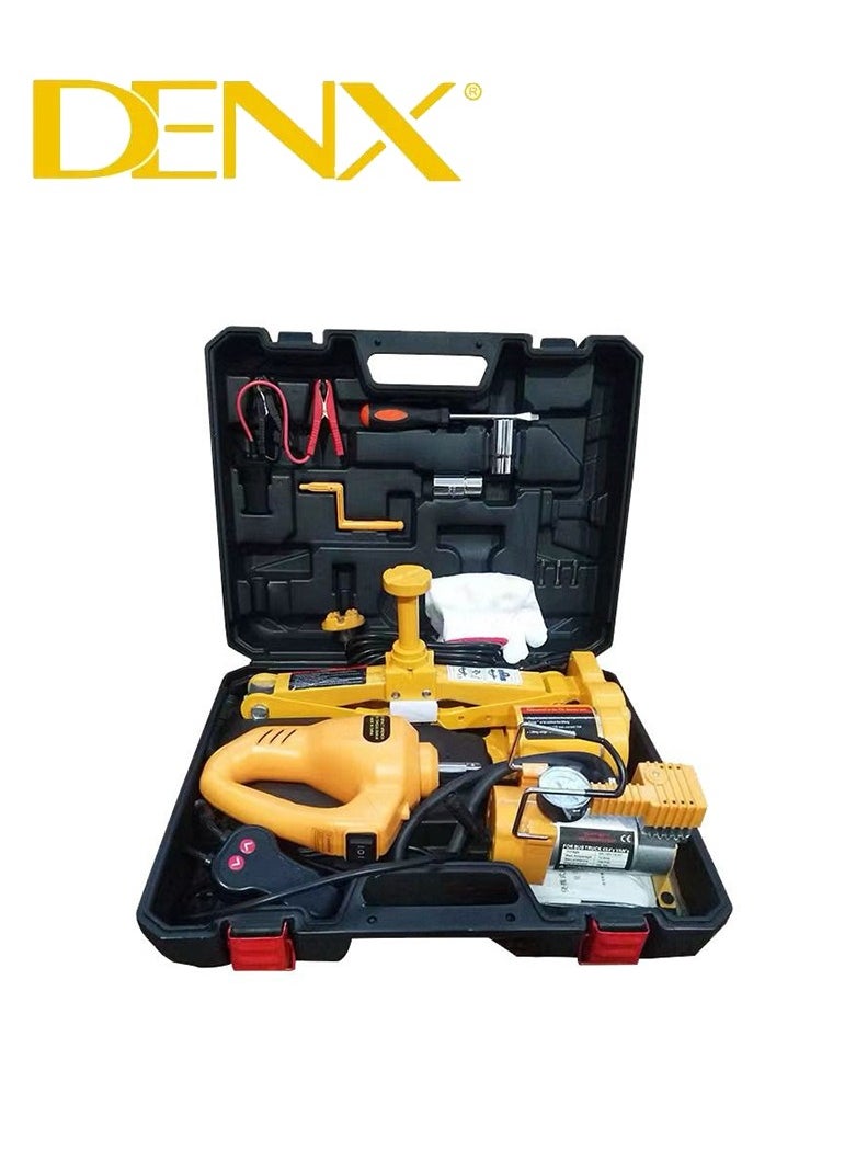Denx 12 Volt Electric Car Jack With A Capacity Of Up To 3 Watts For Changing Tires  - Image 1