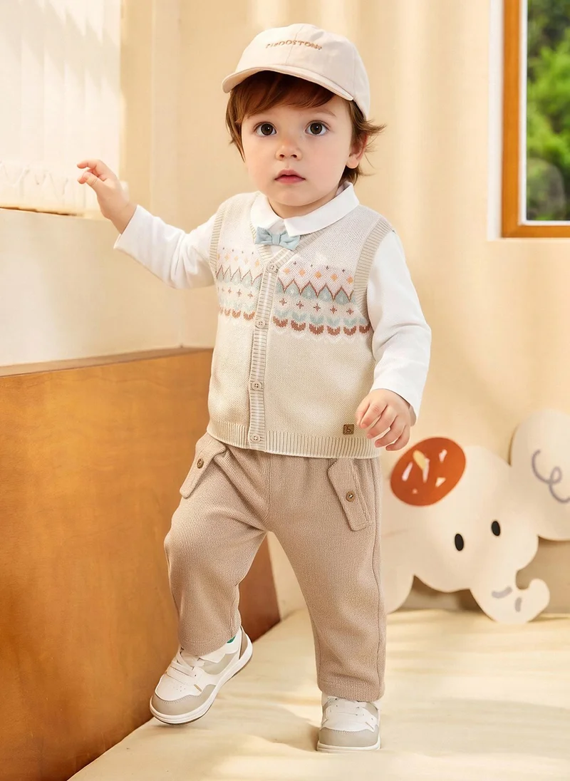 Balabala Baby Boys Knit long sleeve suit