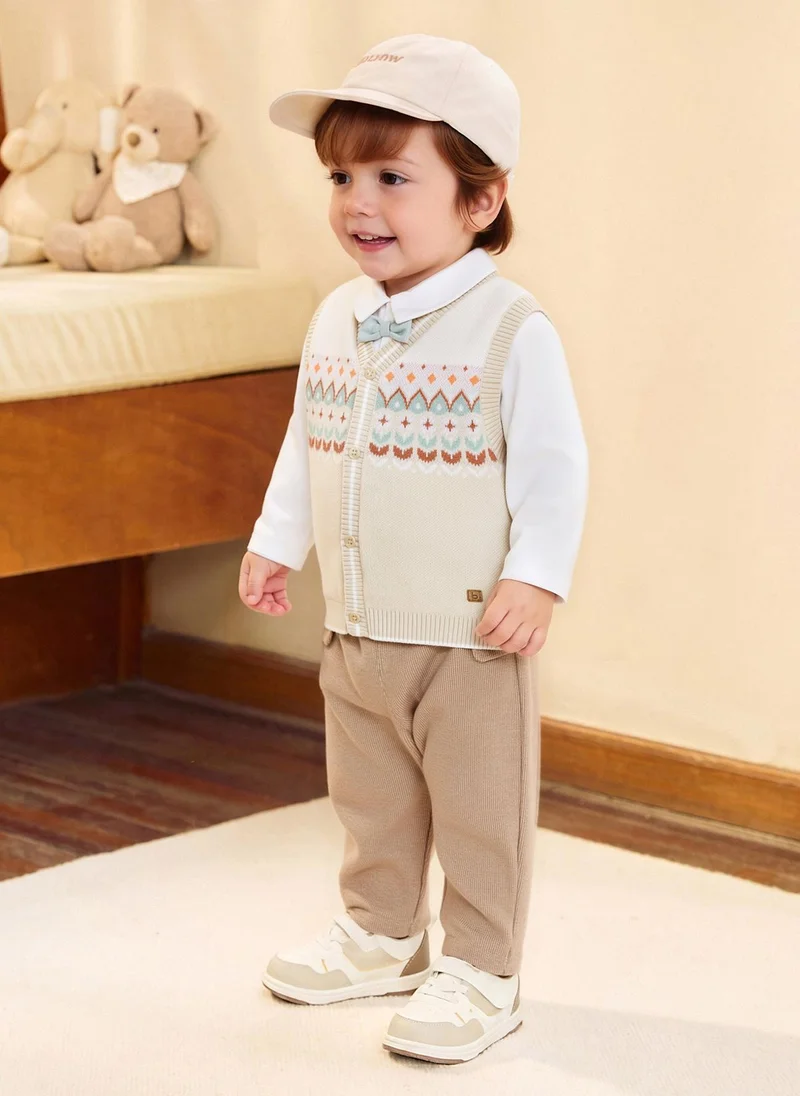 Balabala Baby Boys Knit long sleeve suit