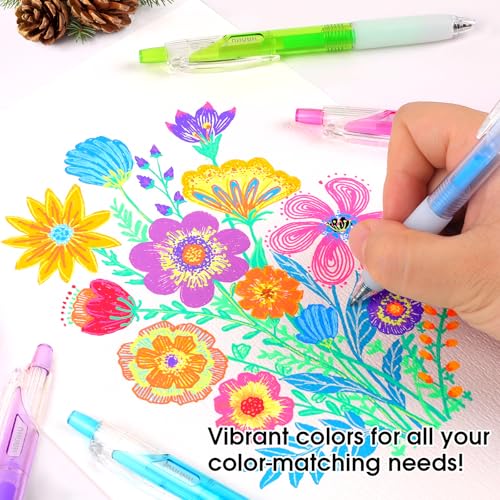 HANKU 3D Acrylic Gel Pens, 1.0mm Bullet Tip, 15 Colors Retractable Paint Pens for Black Paper, Rock, Glass, Wood, Fabric, Metal, Ceramic and DIY Crafts - Image 3