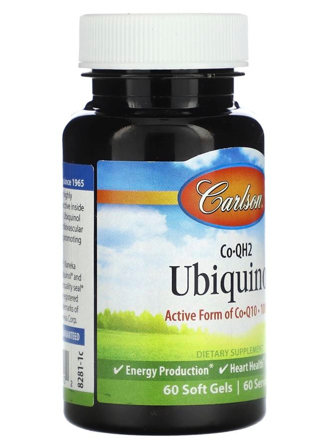 Carlson Co-QH2 Ubiquinol 100 mg 60 Soft Gels - Image 2