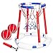 Sloosh Pool Basketball Hoop Toys Floating Basketball Pool Game Swimming Floats Toys with Balls Pump Summer Outdoor Water Play Toy for Kids and Adults Red Blue - Image 3