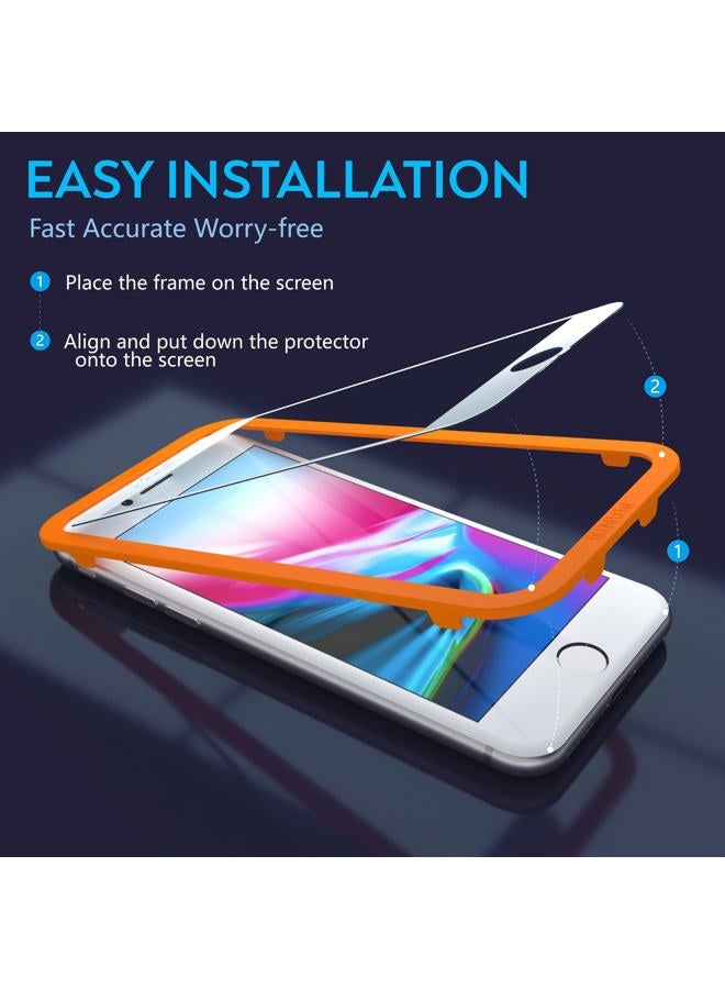 Manto Manto iPhone 7 8 6S 6 Screen Protector, Full Coverage Tempered Glass Screen Protector Film Edge to Edge Protection Compatible with iPhone 7, iPhone 8, iPhone 6S, iPhone 6, 4.7 Inch, White - Image 3