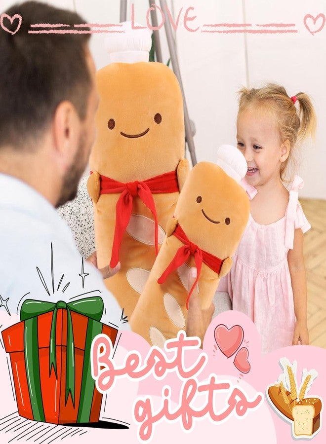 ARELUX Funny 17.7in Toast Baguette Pillow,French Baguette Shape Plush Hugging Pillow with Red Scarf,Soft Toast Food Sofa Cushion for Home Decor,Plush Toy for Friends Family Birthday - Image 5