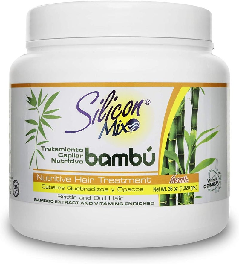 Silicon Mix Bambu Nutritive Hair Treatment - 36oz (Pack of 2) for Brittle and Dull Hair