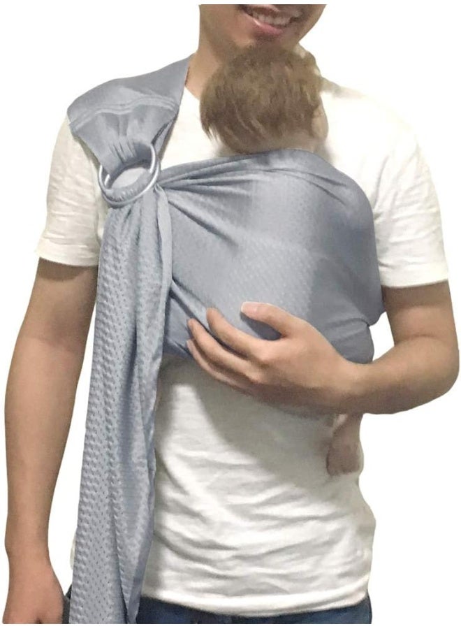 Vlokup حامل حلقة الماء للأطفال من فلوكوب | لفافة خفيفة الوزن وقابلة للتنفس للأطفال الرضع، حديثي الولادة، الأطفال والصغار | مثالي للصيف، السباحة، المسبح، الشاطئ | رائع أيضاً للأب رمادي فاتح - Image 4