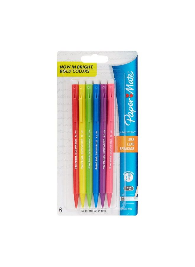 Paper Mate ® Sharpwriter Mechanical Pencils 2 Lead 0.7 Mm Assorted Barrel Colors Pack Of 6 - Image 2