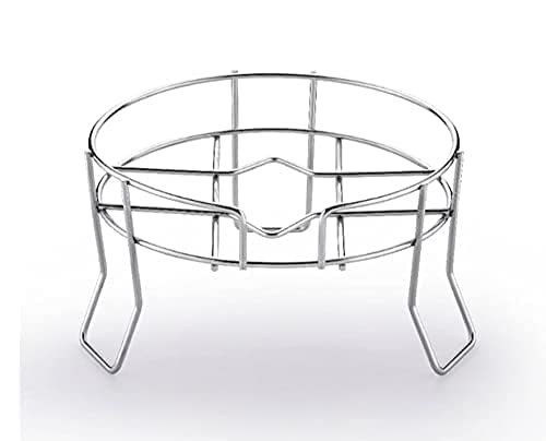 DHAVL Dhavl Fancy Water Matka and Pot Stand Stainless Heavy Steel Pot Stand Jug Kitchen Matka Stand for kitchen steel Rack Chrome Plated Plant Pot Stand SILVER  - Image 1