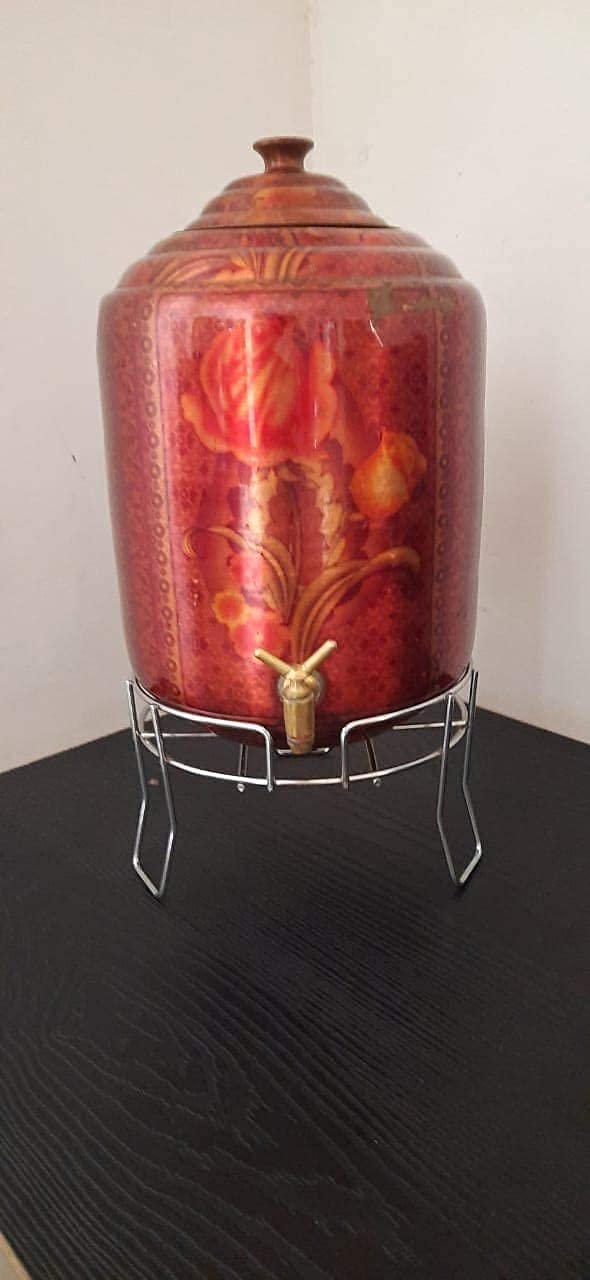 DHAVL Dhavl Fancy Water Matka and Pot Stand Stainless Heavy Steel Pot Stand Jug Kitchen Matka Stand for kitchen steel Rack Chrome Plated Plant Pot Stand SILVER  - Image 2