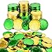 Qumenan 168 PCS St Patricks Day Coins Plastic Gold and Green St Patricks Day Coins Decorations Party Lucky Patrick Shamrock Leprechaun Clover Favors for Irish Supplies - Image 2