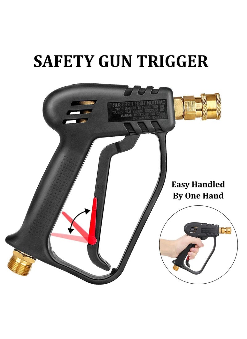 Generic 4000 PSI Pressure Washer Gun with 5 Interchangeable Spray Nozzles, Jet Washing Gun with 1/4 Inch Quick Connection and M22 Coupling  - Image 3