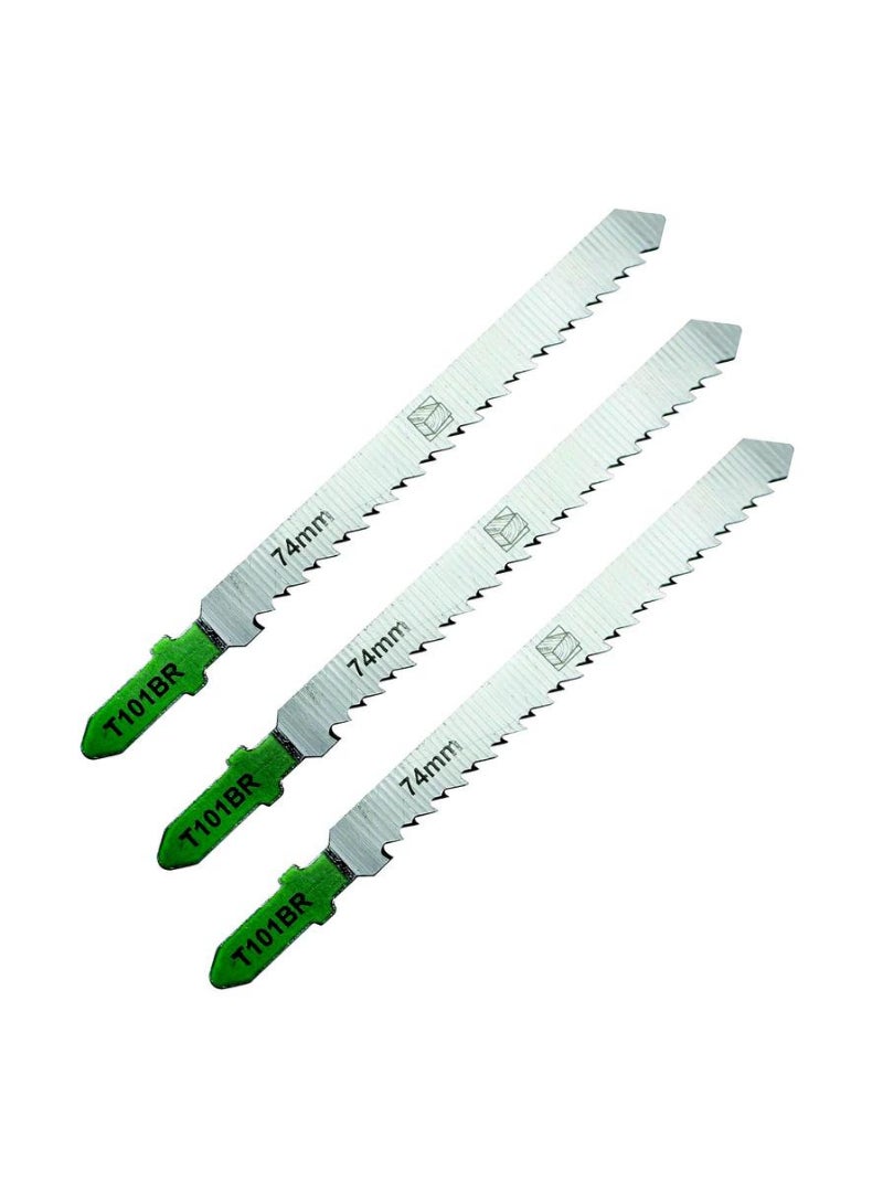 Universal Steel T-Shank Jigsaw Blade Pack For Wood 3-30mm 3Pcs