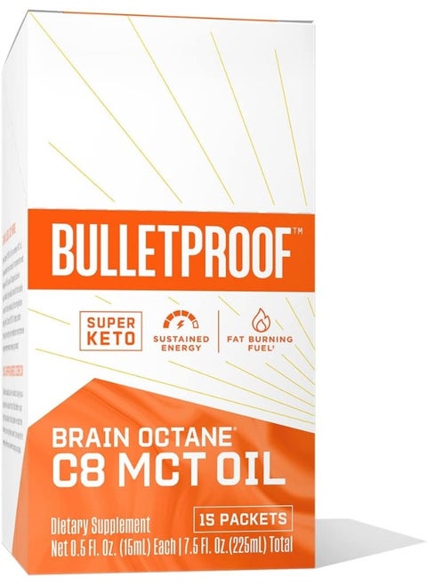 Brain Octane Oil Go Packs, Keto Diet Friendly Source of C8 Energy (15 Count)