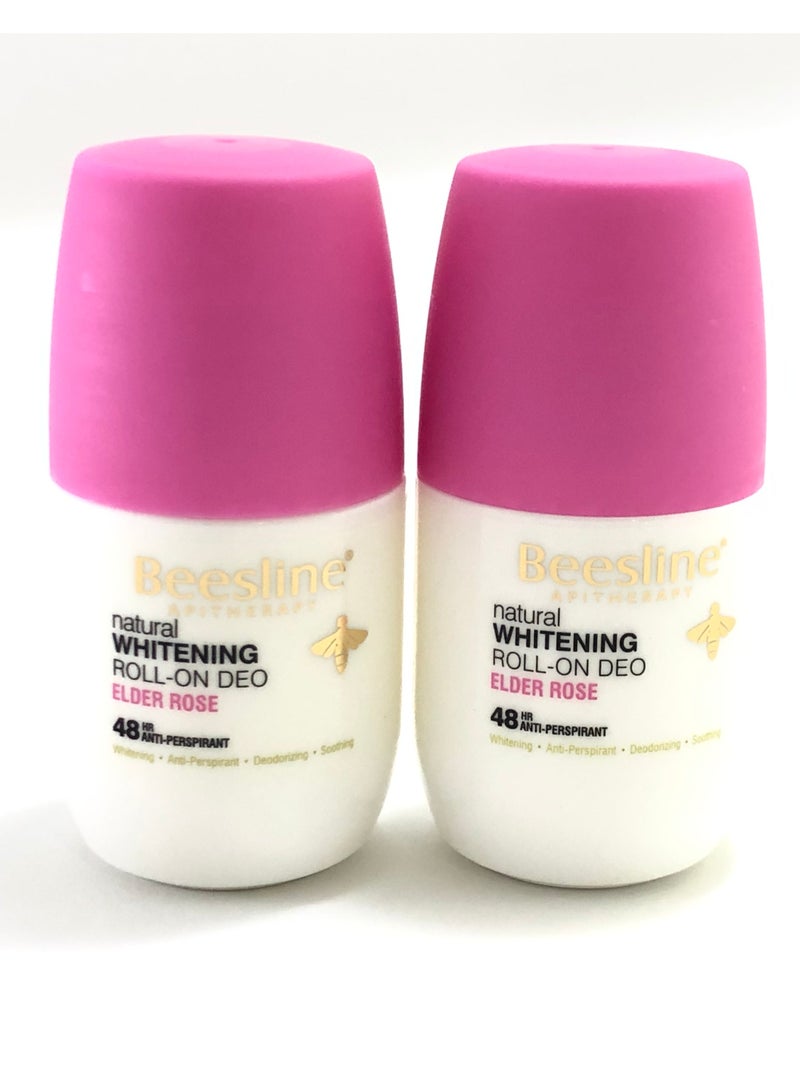Beesline Elder Rose Whitening Roll-On Fragranced Deo Pack Of 2 Pieces 2×(50)ml - Image 2