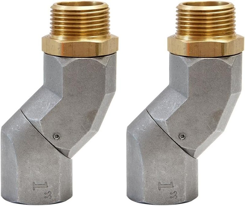 A ABIGAIL 2PCS 1" Fuel Transfer Hose Swivel 360 Rotating Connector for Fuel Nozzle - Image 1