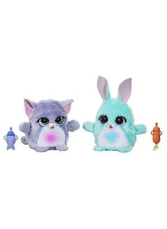 FurReal Fuzzalots Kitty And Bunny Color Change Interactive Feeding Toy Lights And Sounds Ages 4 And Up  - Image 2