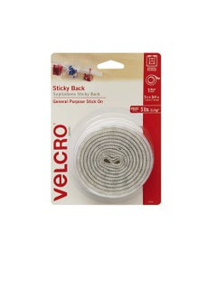 Velcro VELCRO Brand 5 Ft x 3/4 In | White Tape Roll with Adhesive | Cut Strips to Length | Sticky Back Hook and Loop Fasteners | Perfect for Home, Office or Classroom  - Image 1