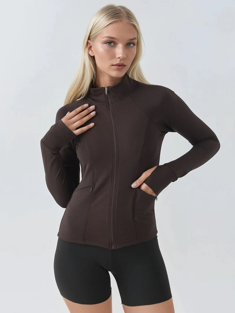 HICCUP Fitted Knitted Turtleneck Active Top