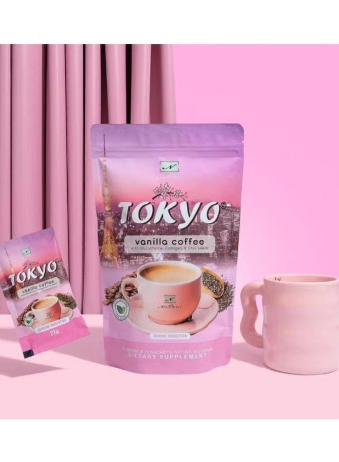 Tokyo Vanilla Coffee With Glutathione, Collagen and Chia Seeds