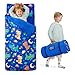 JOIEDOMI Toddler Sleeping Bag for Kids 55x30 Nap Mat with Removable Pillow and Minky Blanket for Toddler Ages 37 Roll Up Kids Sleeping Bag for Boys Girls Kindergarten Daycare Sleepover Dinosaur - Image 3