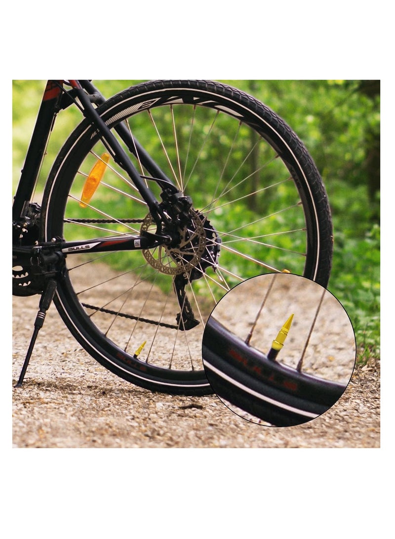 4 Pcs Car Wheel Tire Valve Caps, Spiked Aluminum Valve Stem Caps, Attractive Dustproof Car Accessories, Universal for Most Vehicles (Gold, 45mm) - Image 2