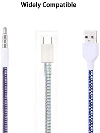 GadgetBite Ultimate Cable Protector | Spiral Cable Protector 1.5 Meter | Plastic Cord Wire Charger Winder for iPhone and Android Charging Cables (Silver). - Image 4