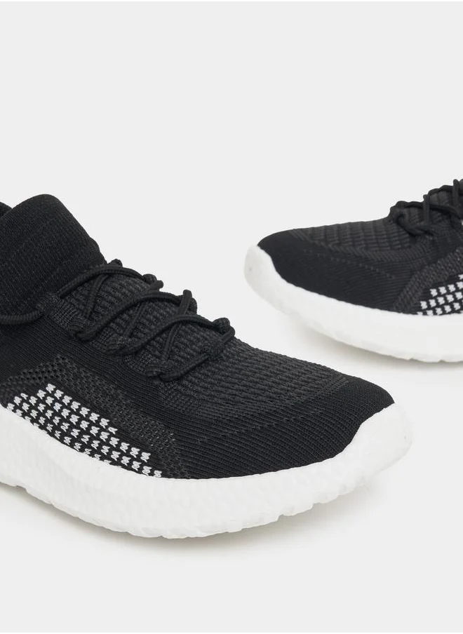 ستايلي Lace Up Knit Sneakers