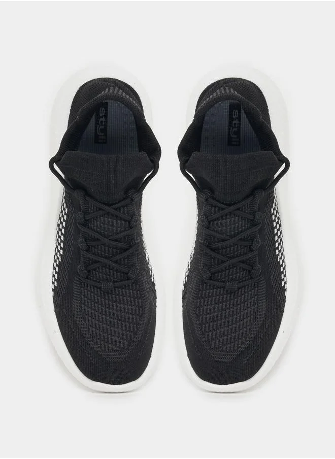 ستايلي Lace Up Knit Sneakers