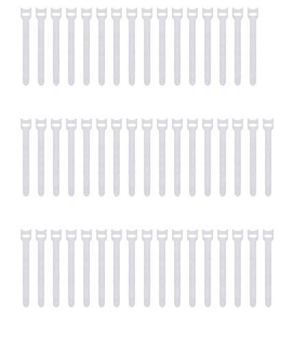 PASOW 50pcs Reusable Fastening Adjustable Cable Ties Wire Management (6 Inch, White) - Image 5