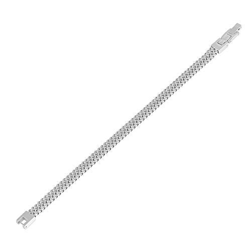 Geoffrey Beene Men’s Stainless Steel Double Franco Chain Bracelet with Extension (Silver, 8.5") - Image 3