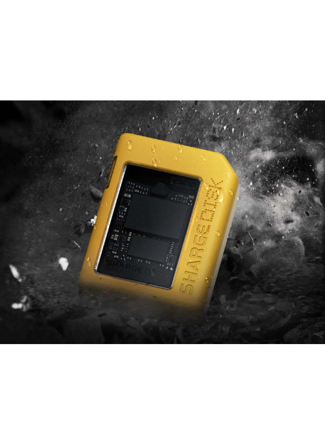 SHARGE - SHARGE DISK-Yellow M.2 NVMe Reader SSD Enclosure with Active Cooling System 10Gbps USB C 3.2 Gen2  Supports M Keys and Size 2230 SSDs Compatible with Windows iPhone PS5 Steam Deck - Image 1